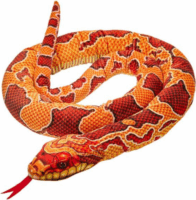 Beppe Piros és narancssárga kígyó plüss figura - 180 cm