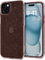 Spigen Liquid Crystal Glitter Apple iPhone 15 Tok - Rózsaszín/Áttetsző