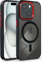 Haffner Apple iPhone 15 Tok - Fekete/Piros/Átlátszó
