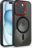 Haffner Apple iPhone 15 Plus Tok - Fekete/Piros/Átlátszó