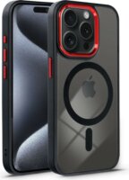Haffner Apple iPhone 15 Pro Max Tok - Fekete/Piros/Átlátszó