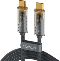 Toocki TXCTT 2-JD03 USB-C apa - USB-C apa Adat és töltő kábel - Szürke (1m)