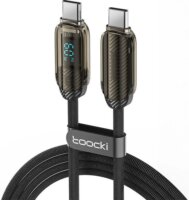 Toocki TXCTT2-YX2A03 USB-C - USB-C Adat és töltő kábel - Szürke (1m)