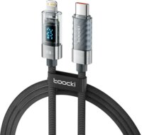Toocki TXCTL -ZX0G USB-C apa - Lightning apa Adat és töltő kábel - Szürke (1m)