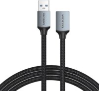 Vention CBLHF USB-A anya - USB-A apa 3.0 Hosszabító kábel - Fekete (1m)