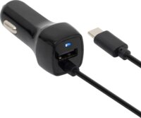 SAL SAU 24C USB-C / USB-A Autós töltő - Fekete (5V / 2.4A)