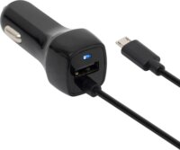 SAL SAU 24MU USB-A / Micro USB Autós töltő - Fekete (5V / 2.4A)