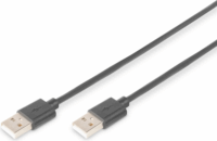 Digitus USB-A 2.0 apa - USB-A apa kábel 1m - Fekete