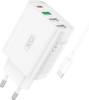 XO L120 Fali Hálózati Töltő (USB-C - USB-C Kábellel) - Fehér (18W)