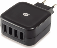 Conceptronic ALTHEA04B 4x USB-A Hálózati Töltő Adapter 25W - Fekete