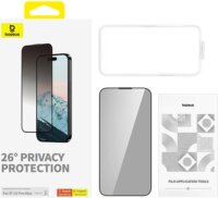 Baseus Diamond iPhone 15 Pro Max Edzett üveg betekintésvédelmi kijelzővédő