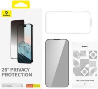 Baseus Diamond iPhone 15 Plus Edzett üveg betekintésvédelmi kijelzővédő