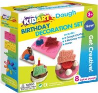 Kid Art: Születésnapi dekoráció gyurma készlet 200g - 8 színű