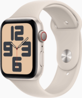 Apple Watch SE (2023) 44mm Okosóra S/M méretű szíjjal - Starlight
