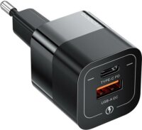 Toocki TCTAC-XFKB01 BLACK USB-A / USB-C Hálózati töltő - Fekete (33W)
