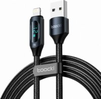 Toocki TXCL-XY01 USB-A apa - Lightning apa Adat és töltő kábel - Fekete (1m)