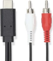 Nedis CCGL64240BK10 USB-C apa - 2x RCA Audio apa Adapter