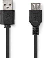 Nedis CCGL60010BK20 USB-A apa - USB-A apa 2.0 Adat és töltő kábel - Fekete (2m)