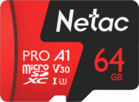 Netac 64GB P500 Extreme Pro Micro SDHC Memóriakártya + SD adapter