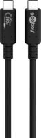 Goobay 61718 USB-C apa - USB-C apa 4.0 Adat és töltőkábel - Fekete (2m)