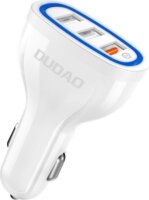 Dudao R7S Autós töltő 3x USB - Fehér (18W)