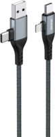 Dudao L20PRO 4w1 USB kábel - Fekete (1m)