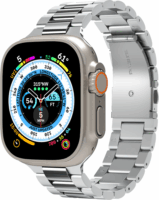 Spigen Metal Fit 316L Apple Watch S1/2/3/4/5/6/7/8/9/SE/SE 2/Ultra Gyári Fém szíj 42/44/45/49 mm - Ezüst