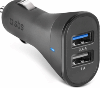 SBS TECR2USB24AFAST 2x USB Type-A Autós töltő - Fekete (12W)