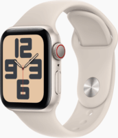 Apple Watch SE (2023) 40mm Okosóra S/M méretű szíjjal - Starlight
