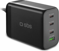 SBS TECHGSTUSB3C200W 3x USB-C / 1x USB-A Hálózati töltő - Fekete (200W)