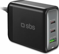SBS TECHGSTUSB2C100W 2x USB-C / 1x USB-A Hálózati töltő - Fekete (100W)