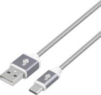TB AKTBXKUCSBA15PS USB-A apa - USB-C apa 2.0 Adat és töltőkábel - Szürke (1.5m)