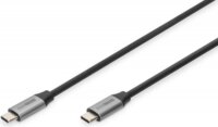 Digitus DB-300220-010-S USB-C apa - USB-C apa 3.0 Adat és töltőkábel - Fekete/Szürke (1m)