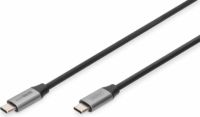 Digitus DB-300220-005-S USB-C apa - USB-C/Thunderbolt apa 3.0 Adat és töltőkábel - Fekete (0.5m)