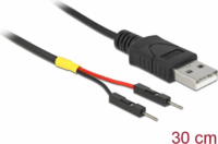 DELOCK Stromkabel USB-A Apa - 2x Tüskesori csatlakozó apa Adapter