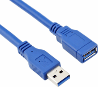 nBase 751103 USB-A apa - USB-A anya 3.0 Hosszabbító kábel - Kék (1.8m)