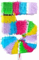 5-ös szám formájú pinata - 35 x 7,5 x 50 cm