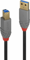 Lindy Anthra Line USB-A apa - USB-B apa 2.0 Adatkábel - Fekete (2m)