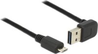 DeLock 83535 USB 2.0 M (90°) - micro USB M Adatkábel 1m Fekete