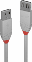 Lindy Anthra USB-A apa - USB-A anya 2.0 Adat és töltő kábel - Fehér (2m)