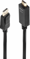 Lindy 36922 Displayport 1.2 - HDMI 1.4 Kábel 2m - Fekete