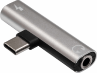 Akyga USB-C apa - 3.5mm anya Jack / USB-C anya Adapter