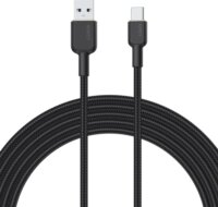AUKEY CB-NAC 2 USB-A apa - USB-C apa 2.0 Adat és töltőkábel - Fekete (1.8m)