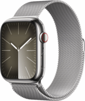 Apple Watch Series 9 LTE (45mm) Okosóra - Ezüst Rozsdamentes Acél tok Ezüst Milánói Szíjjal