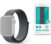 Devia Deluxe Sport 3 Apple Watch S1/2/3/4/5/6/7/8/9/SE Szövet Okosóra szíj 38/40/41 mm - Viharszürke