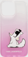 Karl Lagerfeld Choupette Fun Apple iPhone 14 Pro Max Tok - Rózsaszín/Mintás