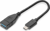 Digitus AK-300315-001-S USB Type-C apa - USB Type-A anya OTG Adapter