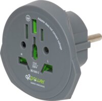 Q2 Power 1.100100-TH World to Europe Utazó adapter