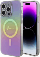 Guess IML Iridescent MagSafe Apple iPhone 15 Pro Tok - Pink