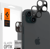 Spigen Glas.tR Optik Apple iPhone 15/15 Plus kamera védő üveg - Fekete (2db)